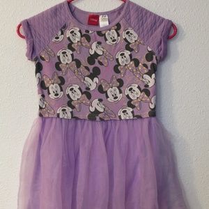 Girls Short Sleeved Minnie Mouse Disney Dress